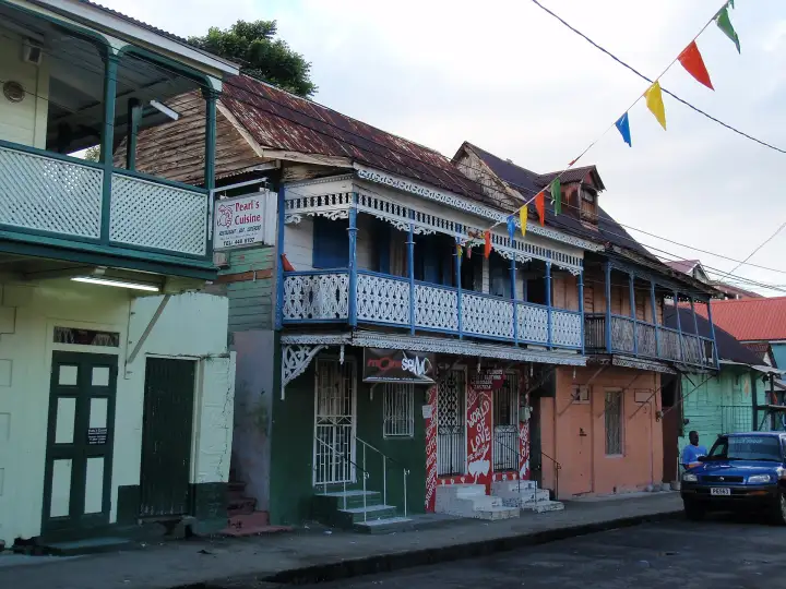Roseau, the capital of Dominica, at first light