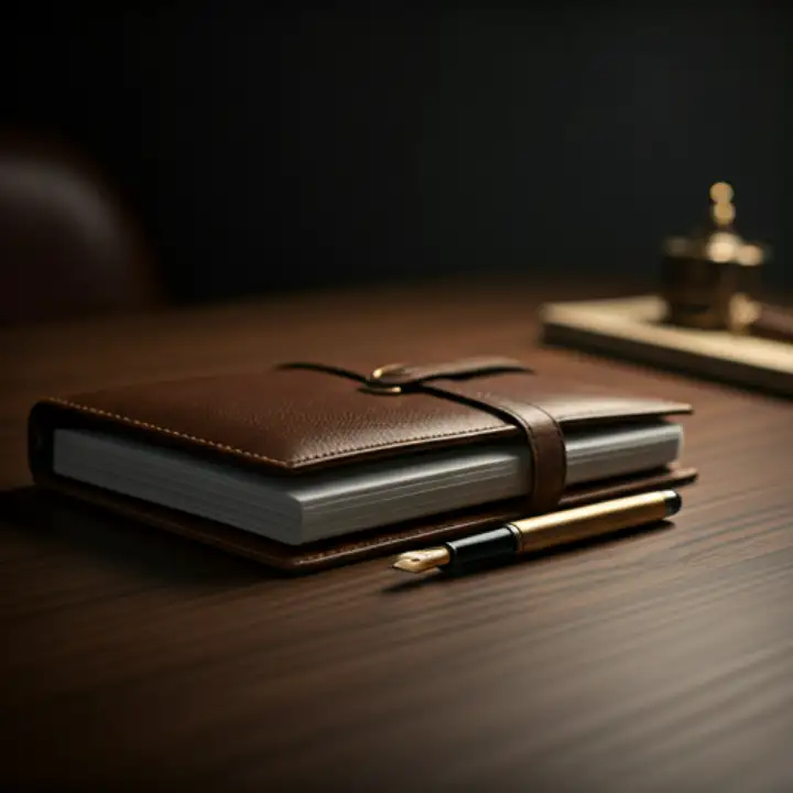 Private counsel at a marble desk